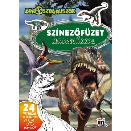 Kép Kifestő A4 matricákkal Dinoszauruszok