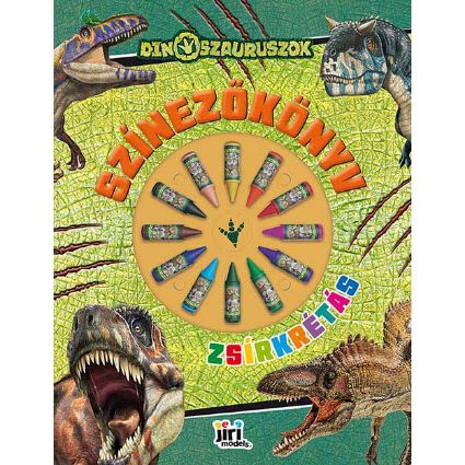 Kép Színezőkönyv zsírkrétás Dinoszauruszok