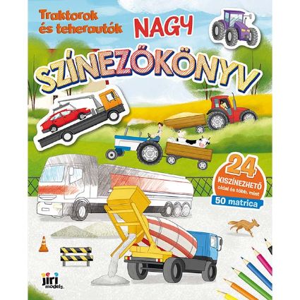 Kép Nagy színezőkönyv Traktorok és teherautók