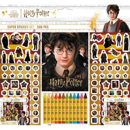 Kép Matrica szett kifestőkkel és zsírkrétákkal 500db Harry Potter
