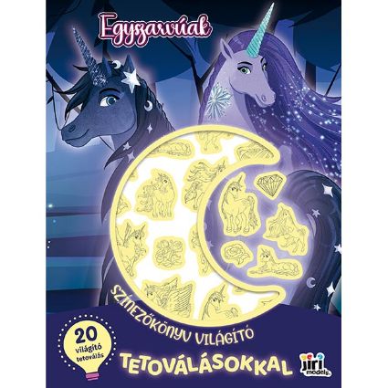 Kép Színezőkönyv világító tetoválással Egyszarvúak