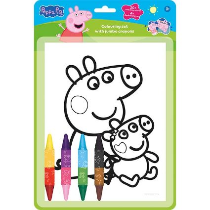 Kép Kifestő készletek kétoldalas zsírkrétákkal Peppa malac